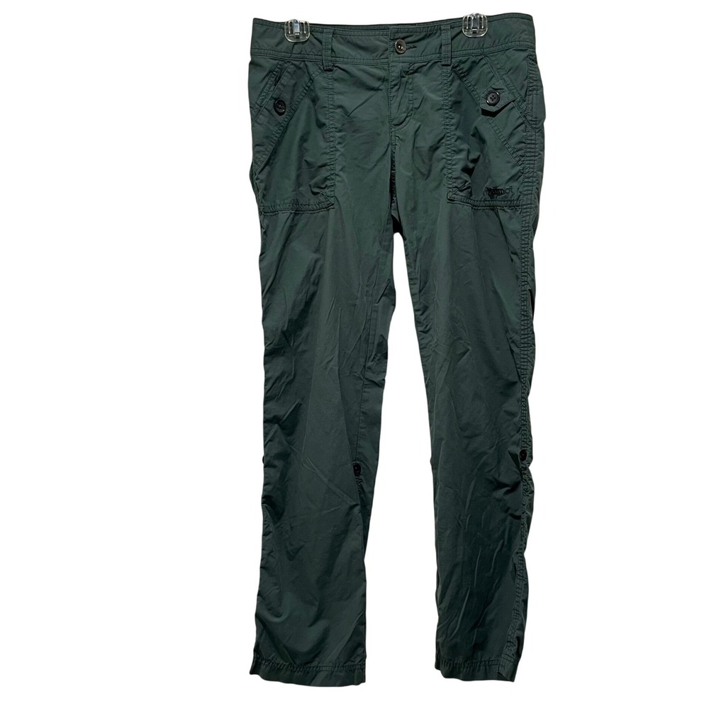 Marmot Good Ginny Cargo Pants Womens 6 Green Roll Up Convertible Hiking Outdoor